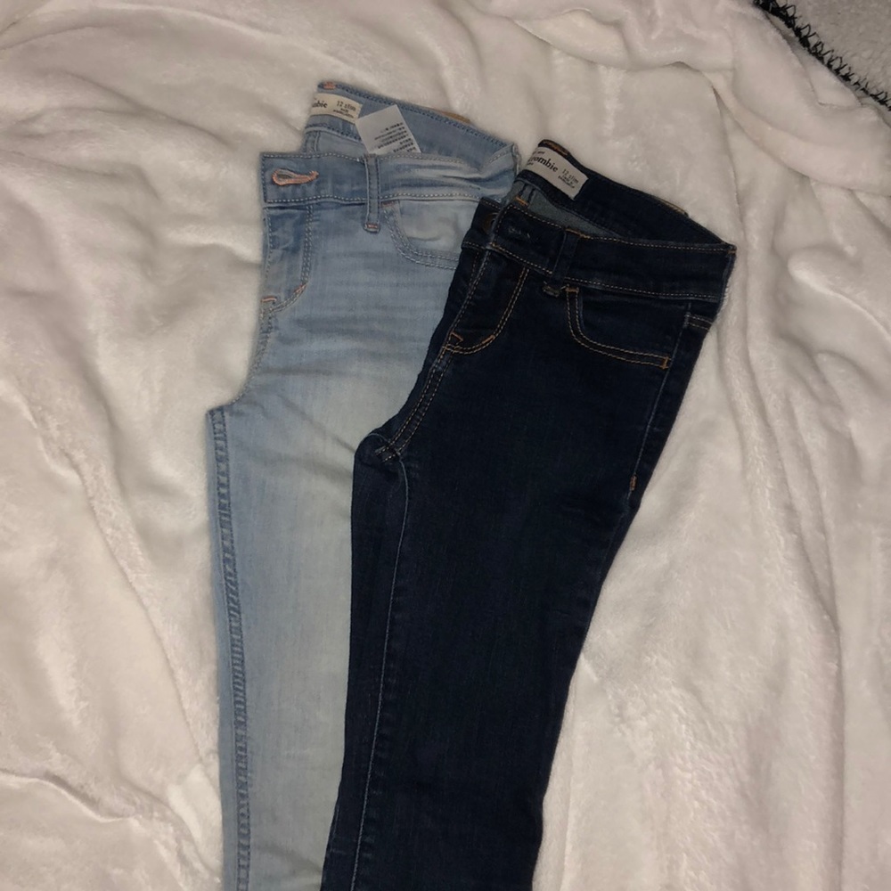 bundle of abercombie slim jeans